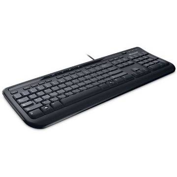 Kit tastatura + mouse Microsoft Wired Desktop 600, USB, Negru
