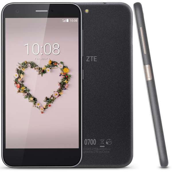 Telefon mobil ZTE Blade A512, Dual SIM, 5.2 inch, 4G, 2GB RAM, 16GB, Negru