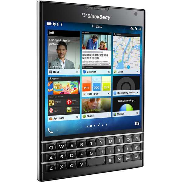 Telefon mobil BlackBerry Passport, Single SIM, 4.5 inch, 4G, 3GB RAM, 32GB, Negru