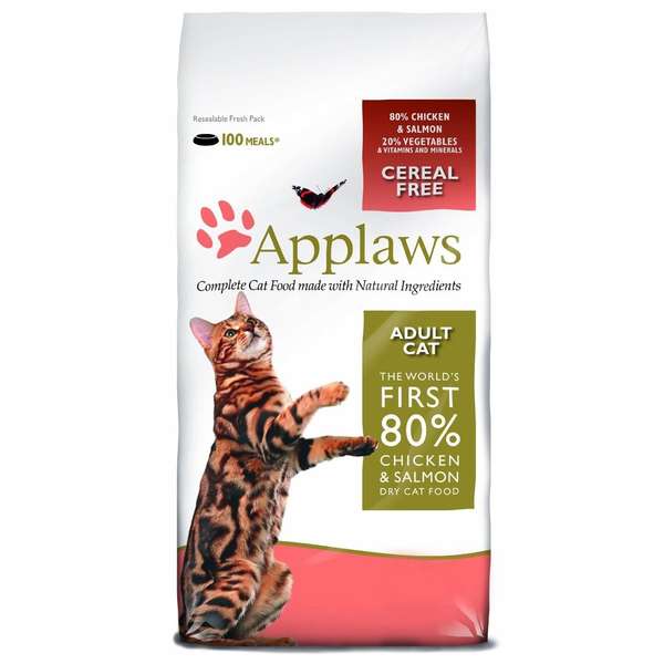 Hrana pentru pisici Applaws Adult Somon cu Pui, 7.5 kg