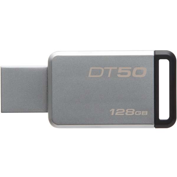 Memory stick Kingston DataTraveler 50, 128 GB, USB 3.0, Argintiu / Negru