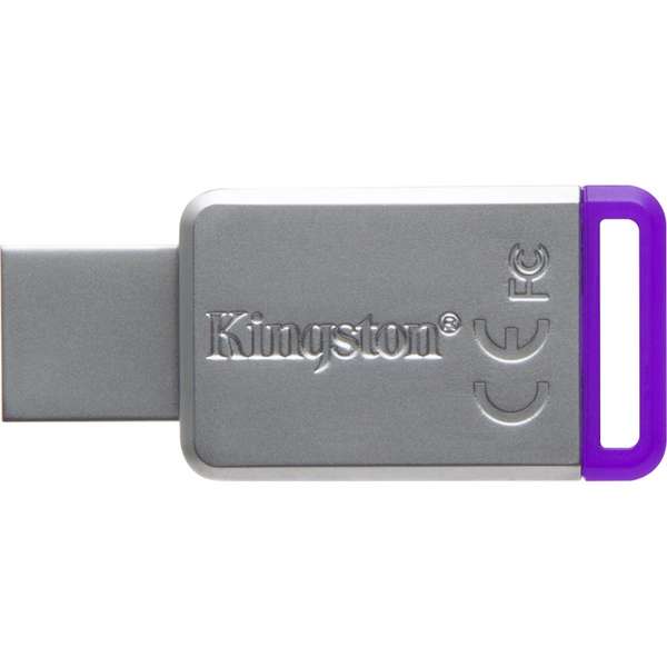 Memory stick Kingston DataTraveler 50, 8  GB, USB 3.0, Argintiu / Mov