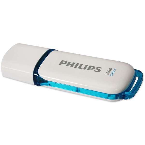 Memory stick Philips Snow Edition, 16 GB, USB 3.0, Alb / Albastru