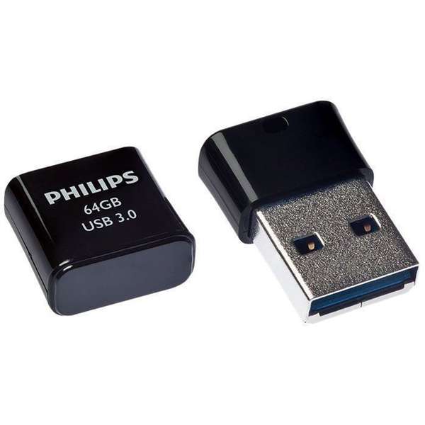Memory stick Philips Pico Edition, 64 GB, USB 3.0, Negru