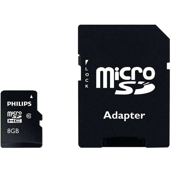 Card de memorie Philips FM08MP45B/10, Micro SDHC, 8 GB, Clasa 10