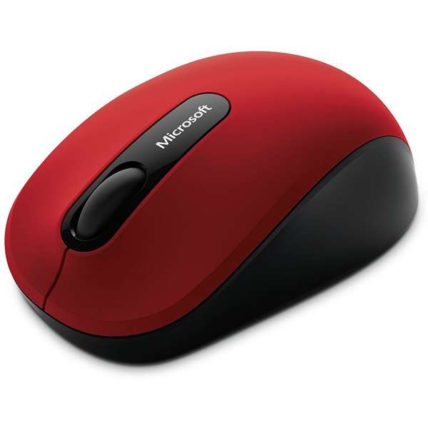 Mouse Microsoft 3600, Wireless, 3 butoane, Negru / Rosu