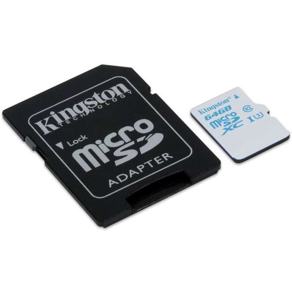 Card de memorie Kingston SDCAC/64GB, Micro SDXC, 64 GB, Clasa 10