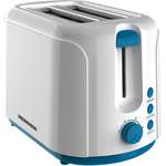 Toaster Heinner TP-750BL, 750 W, 2 felii, Alb / Albastru
