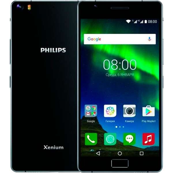 Telefon mobil Philips Xenium X818, Dual SIM, 5.5 inch, 3 GB RAM, 32 GB, Gri