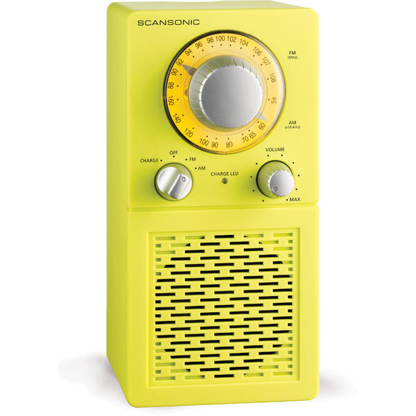 Radio Portabil Scansonic P2501, FM / AM, Galben