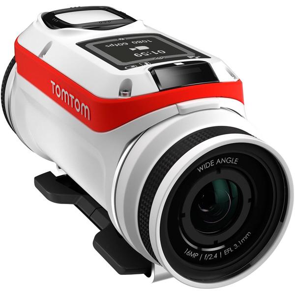 Camera video Tomtom Actiune Bandit Adventure, 4K UHD, Wi-Fi, Alb / Rosu