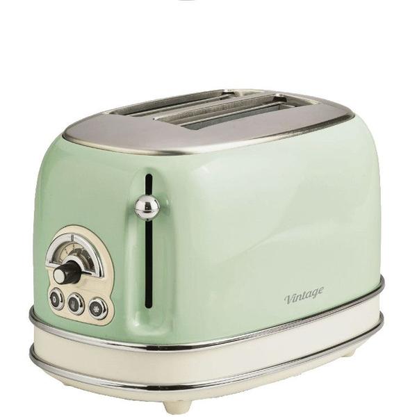 Toaster Ariete 0155 Vintage, 810 W, 2 felii, Verde