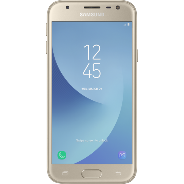 Telefon mobil Samsung Galaxy J3 (2017), Dual SIM, 4G, 5.0 inch, 2GB RAM, 16GB, Auriu