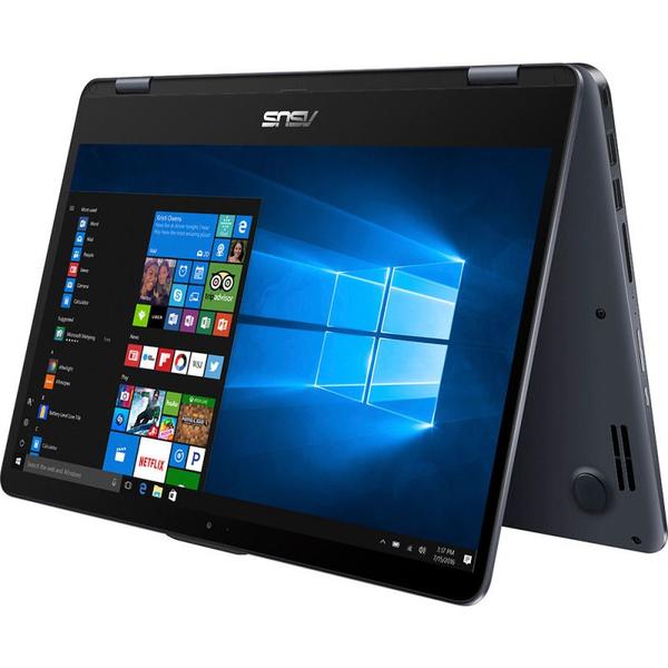 Laptop Asus VivoBook Flip 14 TP410UA, Intel Core i5-8250U, 4 GB, 500 GB + 128 GB SSD, Microsoft Windows 10 Home, Gri