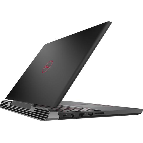 Laptop Dell Inspiron 7577 (seria 7000), Intel Core i7-7700HQ, 8 GB, 1 TB + 128 GB SSD, Linux, Negru