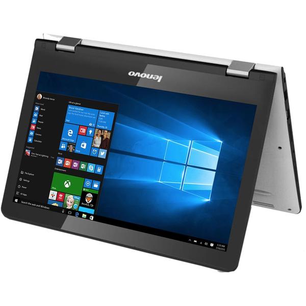 Laptop Lenovo Yoga 300-11 (Flex 3), Intel Celeron N3060, 4 GB, 32 GB eMMC, Microsoft Windows 10 Home, Negru / Alb