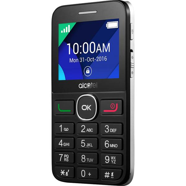 Telefon mobil Alcatel 2008G, 2.4 inch, Radio FM, Negru / Argintiu