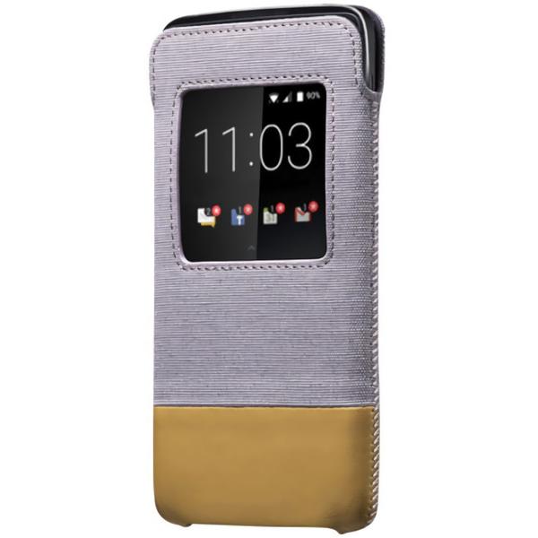 Husa Smart Pocket pentru BlackBerry DTEK50, Gri / Crem