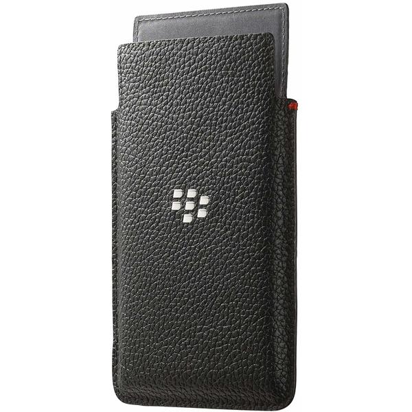Husa Leather Pocket pentru BlackBerry Leap, Negru