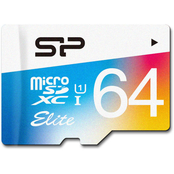 Card de memorie Silicon Power SP064GBSTXBU1V20SP, Micro SDHC, 64 GB, Clasa 10 + Adaptor SD