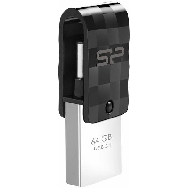 Memory stick Silicon Power Mobile C31, 64 GB, USB 3.1 Tip-C, Negru