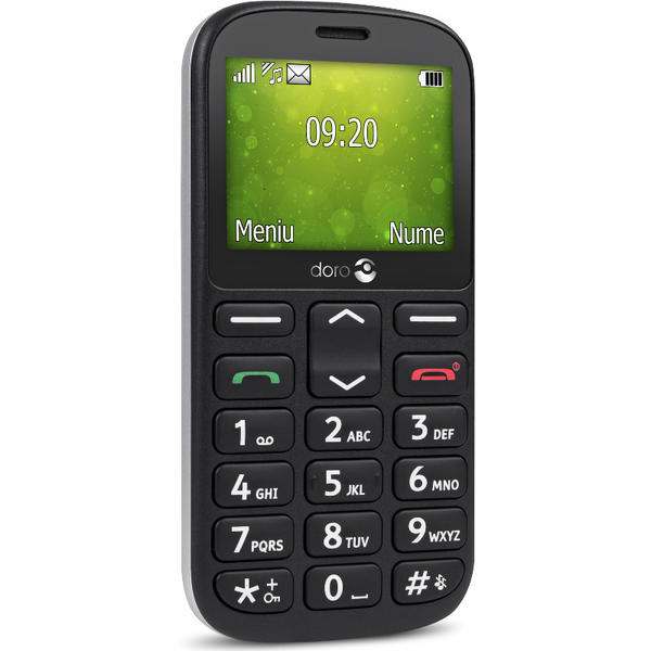 Telefon mobil Doro 1360, 2.4 inch, Dual SIM, Negru
