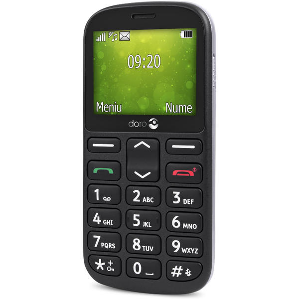 Telefon mobil Doro 1360, 2.4 inch, Dual SIM, Negru