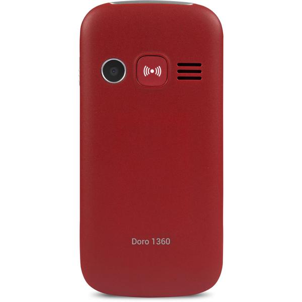Telefon mobil Doro 1360, 2.4 inch, Dual SIM, Rosu