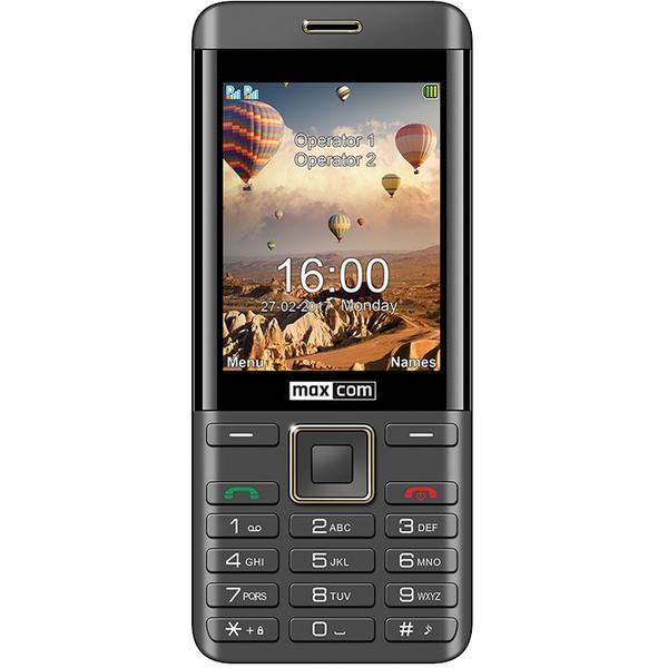 Telefon mobil Maxcom MM236, 2.8 inch, Dual SIM, Negru / Auriu