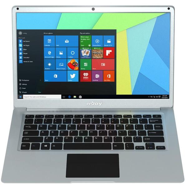 Laptop nJoy Ediam, FHD, Intel Celeron N4000, 4 GB, 32 GB eMMC, Microsoft Windows 10 Home, Argintiu