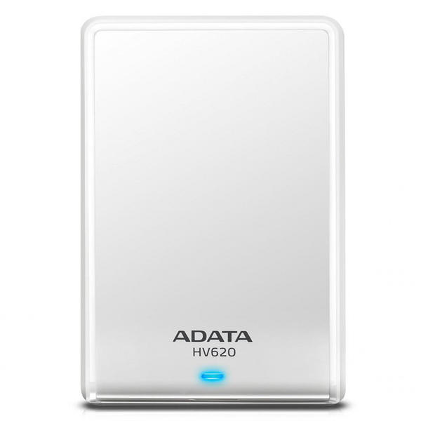 Hard Disk extern Adata HV620S Slim, 1 TB, 2.5 inch, USB 3.1, Alb