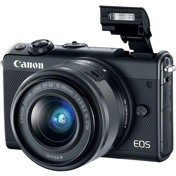 Camera foto Canon EOS M100, 24.2 MP, Negru + Obiectiv 15 - 45 mm + Obiectiv 22 mm
