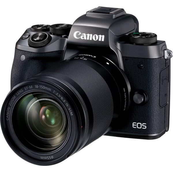 Camera foto Canon EOS M5, 24.2 MP, Negru + Obiectiv EF-M 18 - 150 mm IS STM