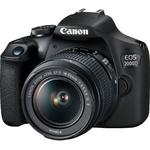 Camera foto Canon EOS 2000D, 24.1 MP, Negru + Obiectiv EF-S 18 - 55 mm IS II