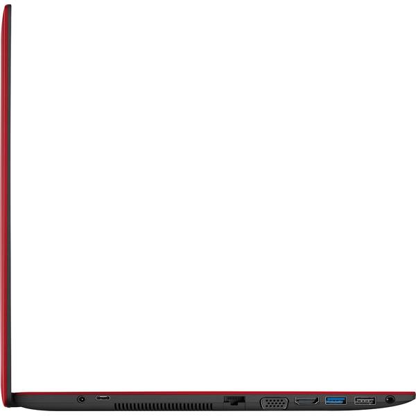 Laptop Asus X541UA-DM1360, Intel® Core™ i3-7100U 2.40 GHz, Kaby Lake, 15.6 inch, Full HD, 4GB, 1TB, DVD-RW, Intel® HD graphics 620, Endless OS, Rosu
