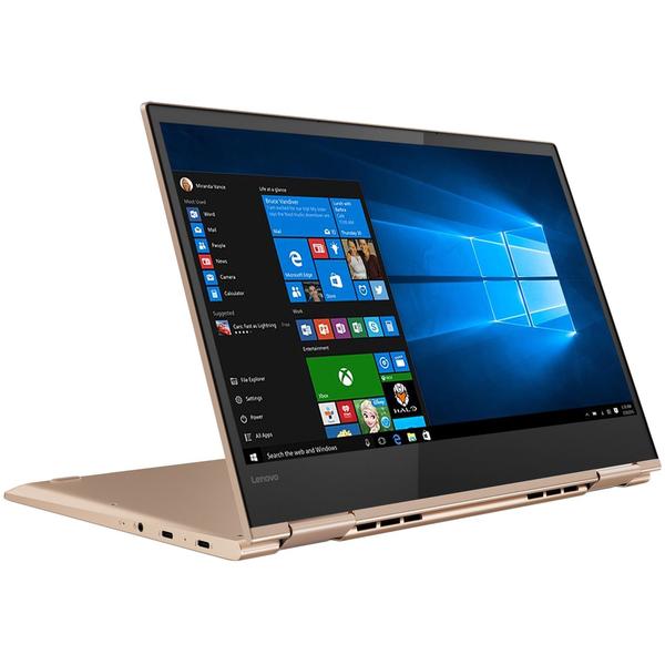Laptop Lenovo Yoga 730, FHD, Intel Core i7-8550U, 8 GB, 256 GB SSD, Microsoft Windows 10 Home, Auriu