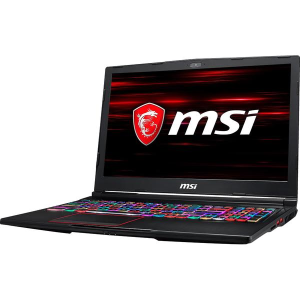 Laptop MSI GE63 Raider RGB 8RE, FHD, Intel Core i7-8750H, 16 GB, 1 TB + 256 GB SSD, Free DOS, Negru