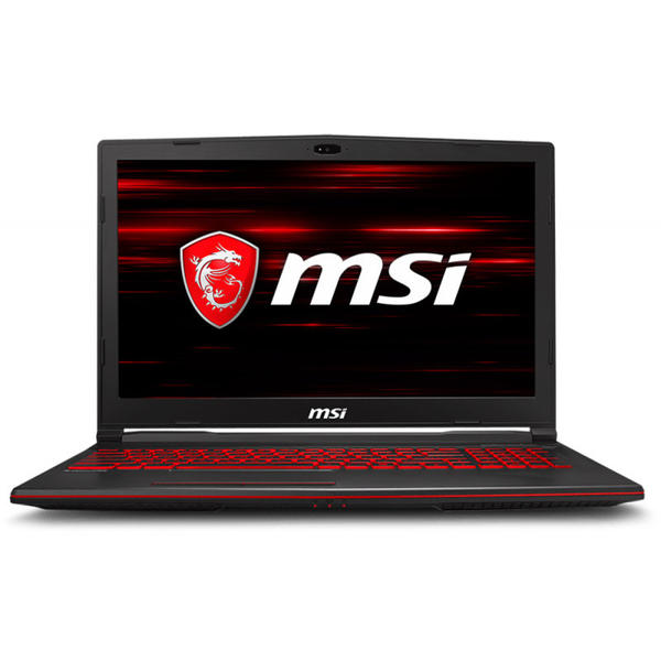 Laptop MSI GL63, FHD, Intel Core i5-8300H, 8 GB, 8 GB, 1 TB + 128 GB SSD, Free DOS, Negru