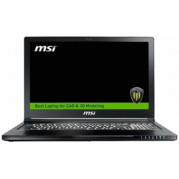 Laptop MSI WS63 8SJ, FHD, Intel Core i7-8850H, 32 GB, 1 TB + 256 GB SSD, Microsoft Windows 10 Pro, Negru