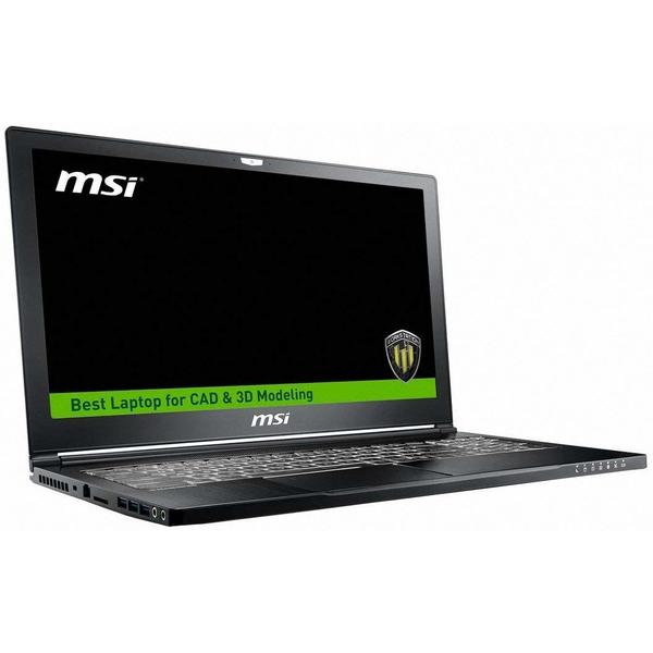 Laptop MSI WS63 8SJ, FHD, Intel Core i7-8850H, 32 GB, 1 TB + 256 GB SSD, Microsoft Windows 10 Pro, Negru