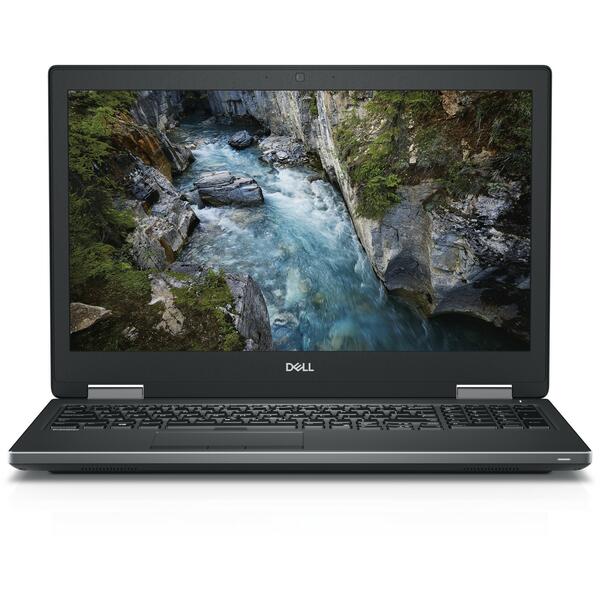 Laptop Dell Precision 7530 (seria 7000), Intel Core i7-8850H, 64 GB, 256 GB SSD, Microsoft Windows 10 Pro, Negru