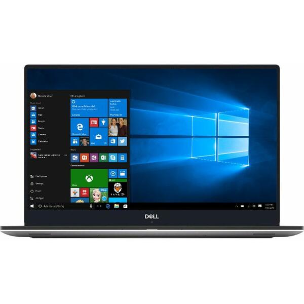 Laptop Dell XPS 15 (9570), Intel Core i9-8950HK, 32 GB, 1 TB SSD, Microsoft Windows 10 Pro, Argintiu