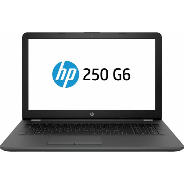 Laptop HP 250 G6, HD, Intel Core i3-7020U, 4 GB, 500 GB, Free DOS, Negru / Gri