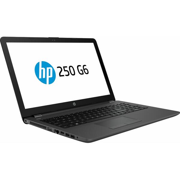 Laptop HP 250 G6, Intel Core i3-7020U, 8 GB, 256 GB SSD, Free DOS, Negru / Gri