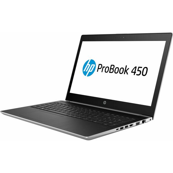 Laptop HP ProBook 450 G5, FHD, Intel Core i7-8550U, 8 GB, 256 GB SSD, Microsoft Windows 10 Pro, Argintiu