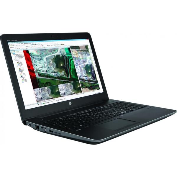 Laptop HP ZBook 15 G4, Intel Core i7-7700HQ, 8 GB, 256 GB SSD, Microsoft Windows 10 Pro, Negru