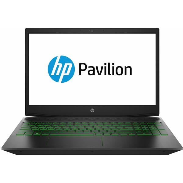 Laptop HP Pavilion 15-cx0002nq, Intel Core i7-8750H, 8 GB, 256 GB SSD, Free DOS, Negru