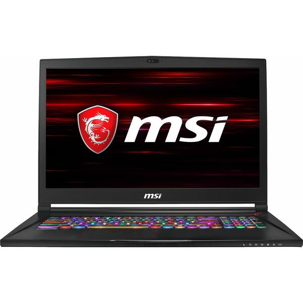 Laptop MSI GS73 Stealth 8RE, Intel Core i7-8750H, 16 GB, 1 TB + 128 GB SSD, Free DOS, Negru