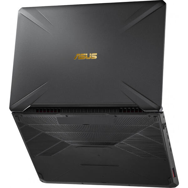 Laptop Asus TUF FX705GM, Intel Core i7-8750H, 8 GB, 1 TB, Free DOS, Negru