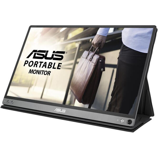 Monitor Asus MB16AP, 15.6 inch, Full HD, 5 ms, Negru / Gri